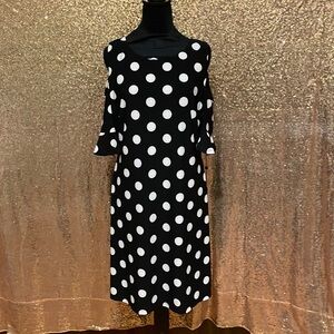 Tommy Hilfiger  Cold Shoulder Polka Dot Dress